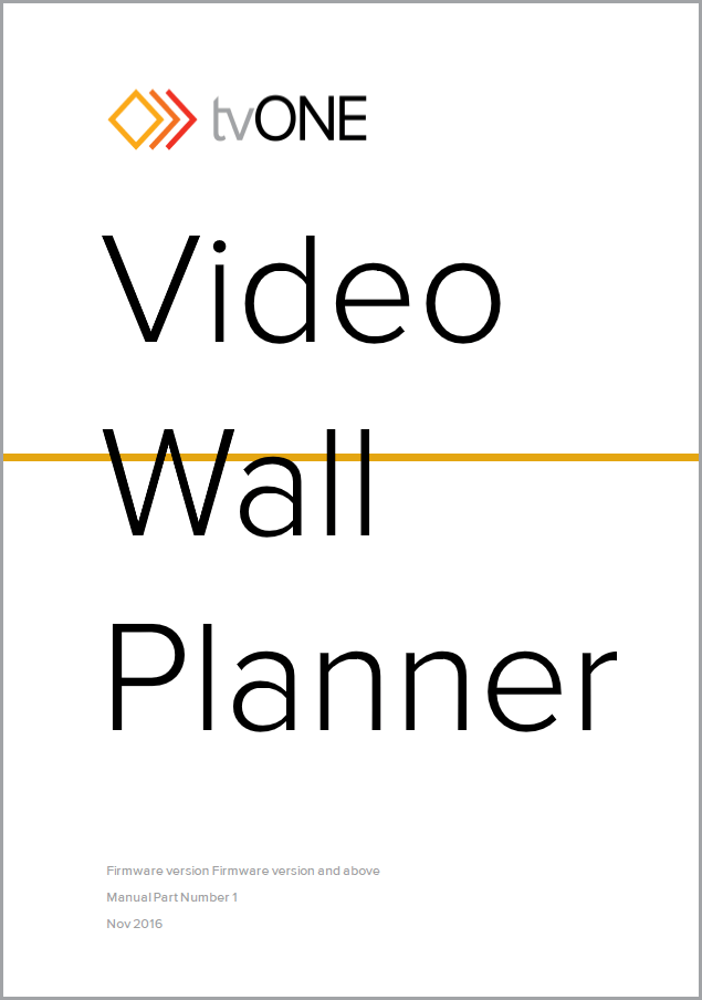 Video wall planner PDF